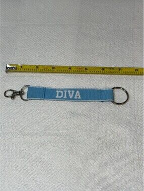 🩷 Lanyard Keychain Ring & Attachment Clasp - Embroidered  {  Diva }